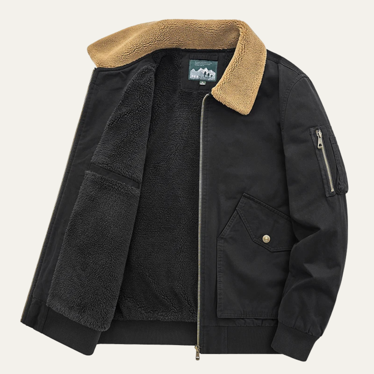 Frosty Bomber Jacket | Sherpa Lined, Cotton Exterior for Men and Women 0