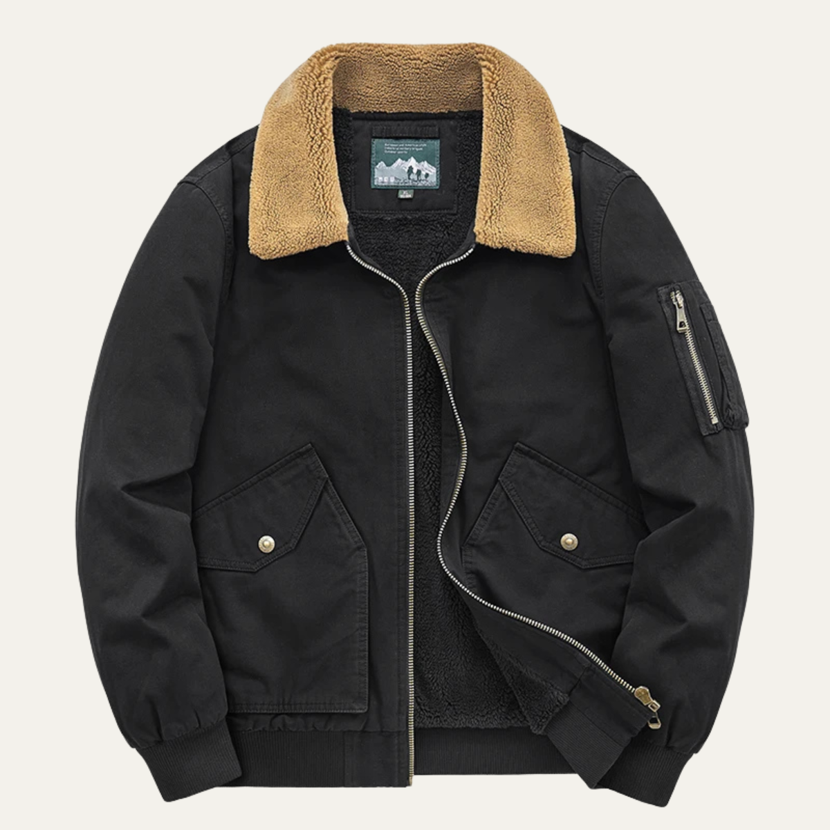 Frosty Bomber Jacket | Sherpa Lined, Cotton Exterior for Men and Women 1