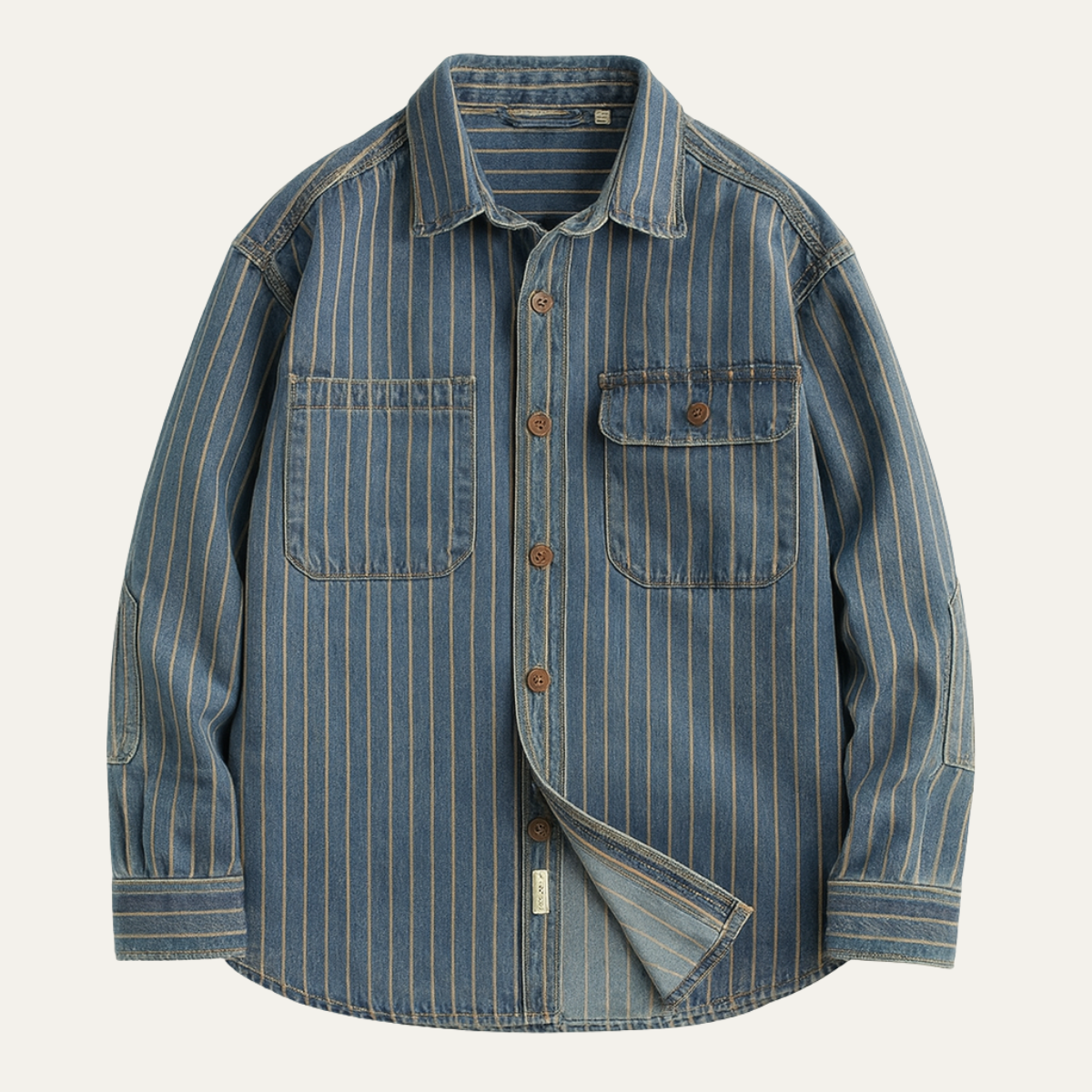 Riviera Vintage Shirt | Heavy Cotton, Striped Design 1