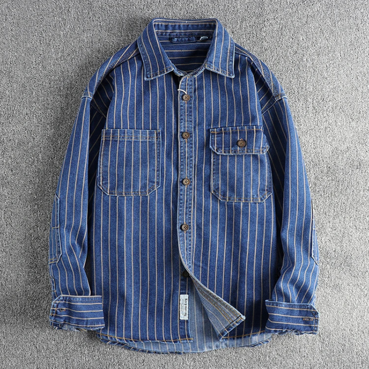 Riviera Vintage Shirt | Heavy Cotton, Striped Design 8