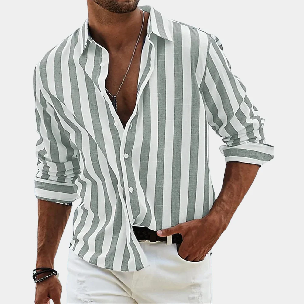 Valencia Linen Shirt | Striped, Relaxed Fit, 100% Pure Linen 4