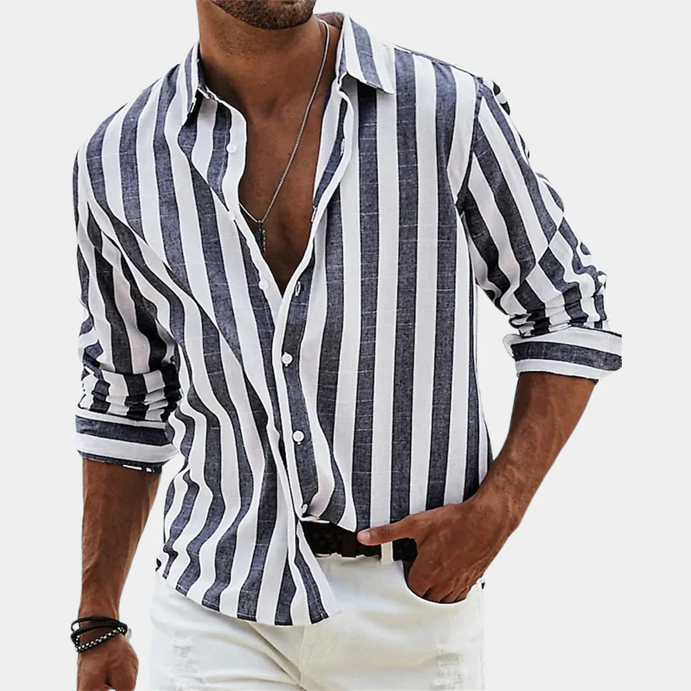 Valencia Linen Shirt | Striped, Relaxed Fit, 100% Pure Linen 7