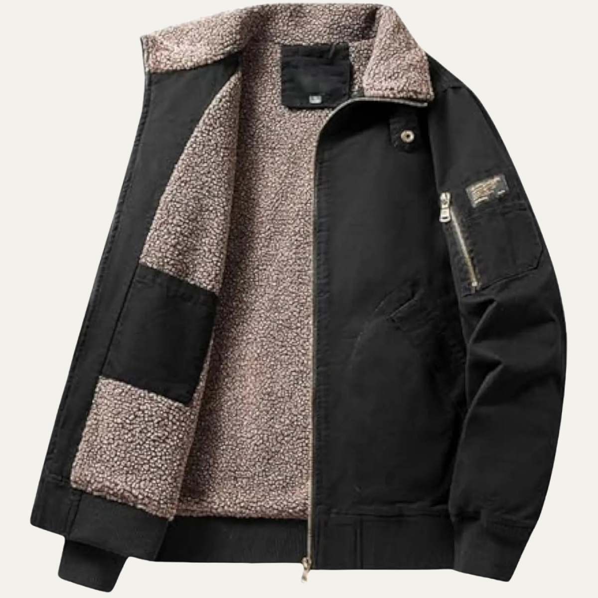 Waverly Mens Bomber Jacket | Shearling Lined, Durable Cotton 0